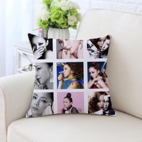 Namie Amuro Printed silk Pillowcases Square Zippered Home Decorative Pillow Cover Wedding Custom Gift For Two Sides