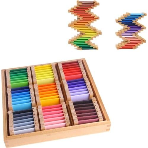 Educational Games, Toy Child Montessori Early Education, Color Sample Card Wood Large (More Bubbles)