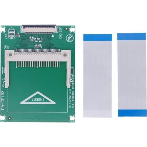 CF Card To 1.8" CE Adapter Compact Flash Memory Disk To 1.8 Inch ZIF Converter For IPOD With 2 Cables PC Adapter