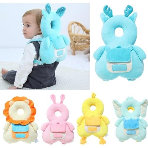 Baby Head Protection Pillow Cartoon Animal Infant Anti-fall Pillow Soft PP Cotton Toddler Security Pillows for Learning Walk