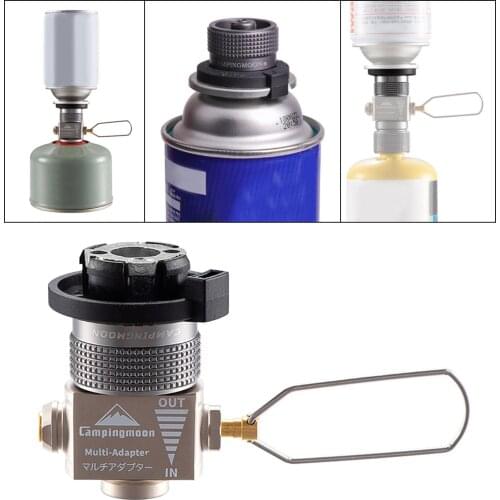 Camping Stove Adapter with Gas Saver Plus, Outdoor Stove Burners Adaptor, Converter, Connector Valve for Butane Canister