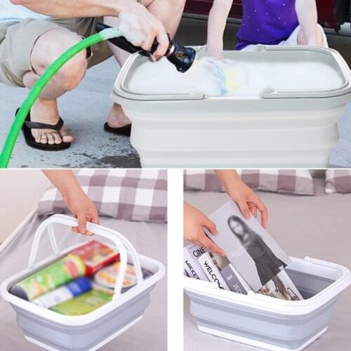 Rectangle Collapsible Sinks Camping Picnic Baskets Folding Laundry Basket