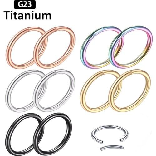 1pcs 2021 G23 Titanium detach nasal septum nasal ring lip ring earring body piercing jewelry