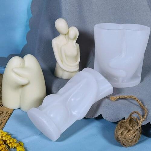 Silicone Candle Mold Father Mother Kids Family Couples Lovers Hug Bear Plaster Molds Nordic Style Home Decor Fragrance Candle