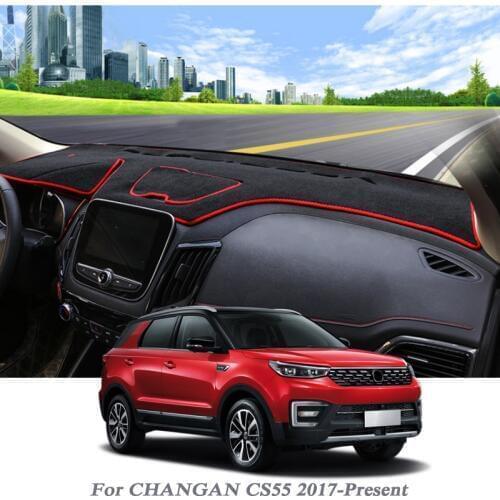 Car Styling Dashboard Avoid Light Pad Instrument Platform Cover Mat Rose For CHANGAN CS55 2017-Present LHD&RHD Anti-Dust