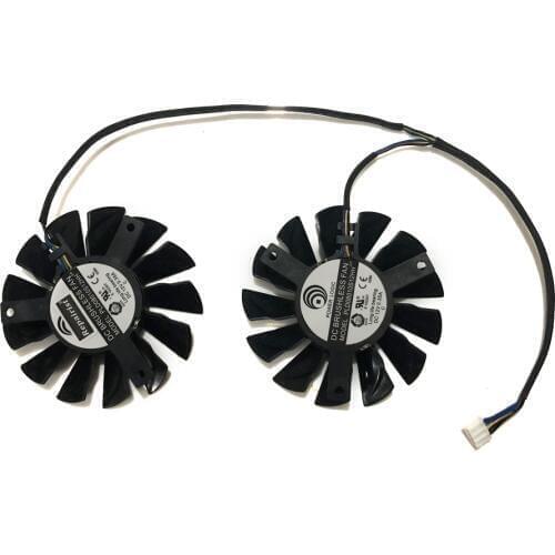 2pcs/Lot PLD08010S12HH 75mm DC 12V 0.35A 4Pin Dual Cooler Fan as Replacement For MSI Twin Frozr III Graphics Video Card