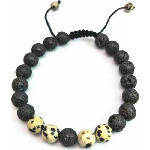 High Quality Natural Stone Bracelet Men Women Yoga Chakra Beads Lava Bracelets Rope Adjustable armband heren Jewelry