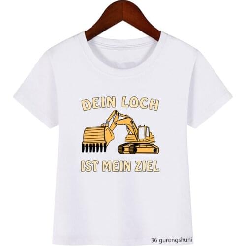 Excavator Lovers Funny Toddler Birthday Party tshirt cartoon boy t shirt summer casual cool birthday costume boys t shirt tops