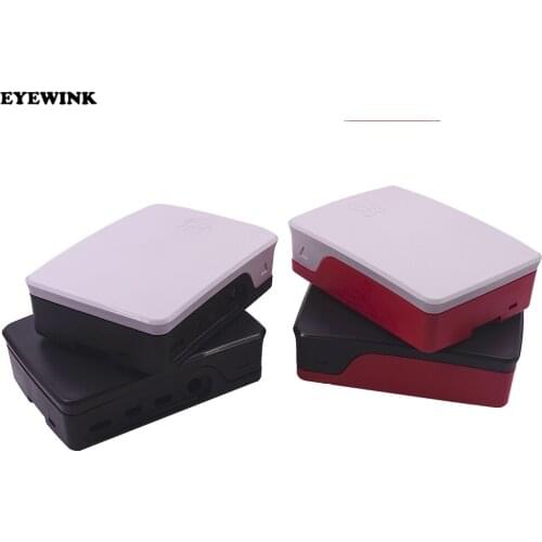 Red/White&Colorful Color ABS Plastic Protective Cover Enclosure Official Raspberry Pi 4 Case for Raspberry Pi 4