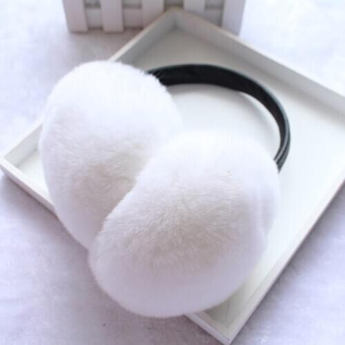 Women Russia Winter 100% Natural Rex Rabbit Fur Earmuff Men Warm Fashion Real Fur Earmuffs Kids Fur Ear Cover Girls Earlap