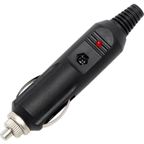 1pcs Car-styling Male Car Cigarette Lighter Socket Plug Connector LED Red Indicator With Fuse