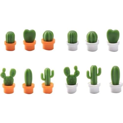 12 Pcs Cute Cactus Refrigerator Magnets,Decorative Fridge Magnet Locker Magnet,Dry Erase Board Magnet,Perfect Fridge Magnets for