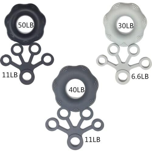 2 pcs Anti-Slip Silicone Hand Gripper Grip Ring Finger Expander Power Strength Exercise Stretcher Resistant Trainer extractor