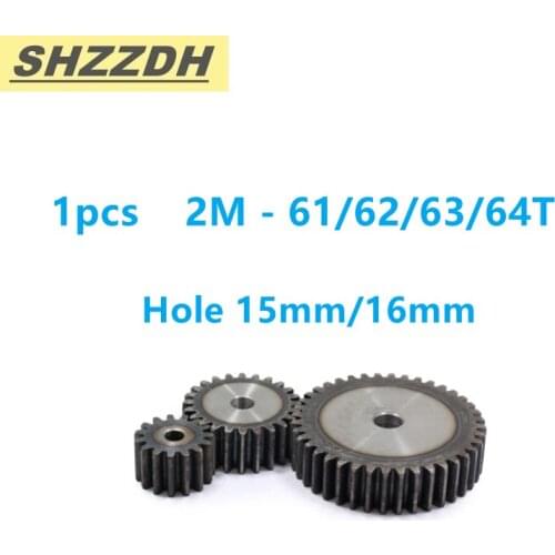 2M 61T 62T 63T 64T inner hole 15mm 16mm bevel gear standard hole 90 degree 45# steel quenching processing