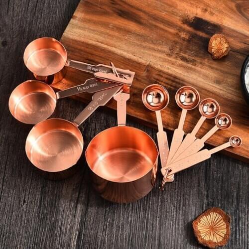 4/5/9pcs Stainless Steel Measuring Spoons Cups Set Baking Tea Coffee Scoop Measure Tools Kitchen Accessories