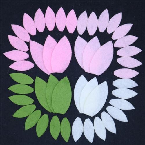 99 Pcs Soft Bunny Ears Wool Felt DIY Crafts Kids Hair Ring Flowers Animals Toys Hair Clips Headwear Accessories Manual Supplies