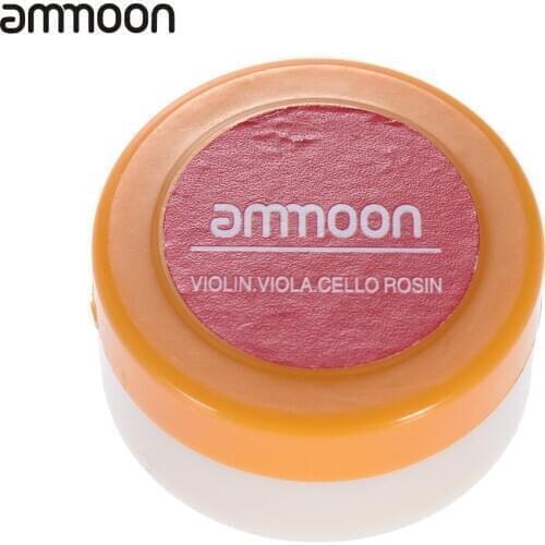 Ammoon Transparent Orange Natural Rosin Cylindrical for Violin Viola Cello Light and Low Dust