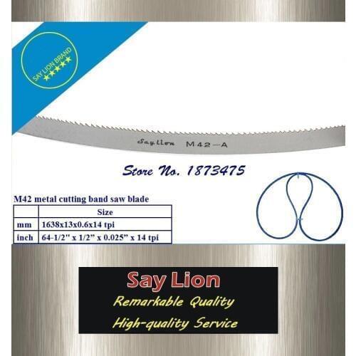 1pc or 3pcs/lot) 1638x13x0.6x14T HSS metal cutting band saw blade M42 Bi-Metal bandsaw