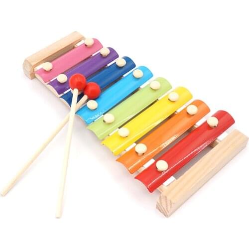Vokmascot Wooden Music Instrument Montessori Children 's Educational Early Xylophone Toys Hand Knocking Piano Gift for Kids