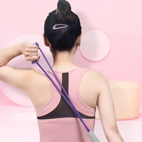 Hot Yoga Gum Fitness Resistance 8 Word Chest Expander Rope Workout Muscle Fitness Rubber Elastic Bands for Sports Exercise