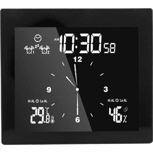 Temperature and Humidity Meter Dial Digital Display Multifunctional Timer Alarm Clock