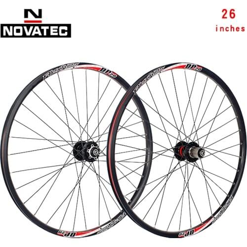 Novatec mountain bike wheelset 26inch D041/D042 4 bearing 7-11 speed 32H V /Disc brake DP20/DH19 aluminum alloy bicycle wheel