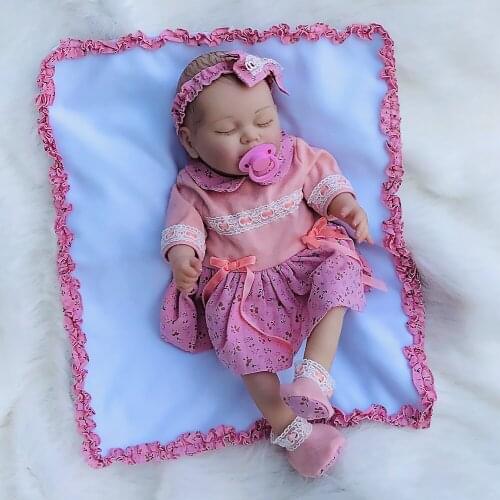 50cm Full Body Silicone Reborn Baby Doll Girl Newbron Lifelike Princess Doll Birthday Girl Gift Bonecas Bebes Reborn Menina