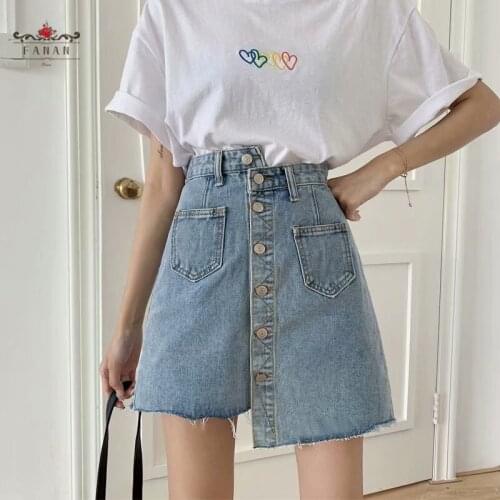 LINGAO Denim Skirts For Women