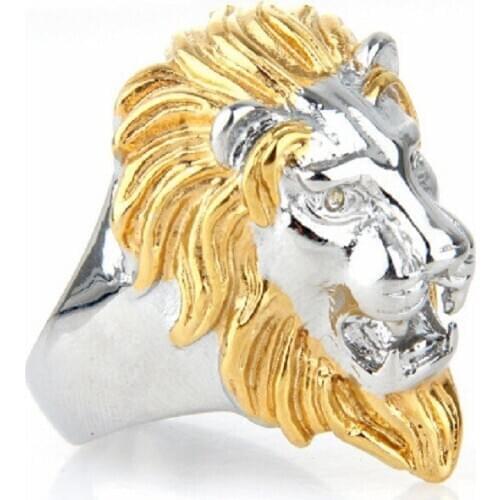 Men 's Stainless Steel Gloves Titanium Steel Lion Head Ring