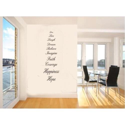Characters "Love Live Hope" Room Decor DIY Decals Removable Wall Sticker
