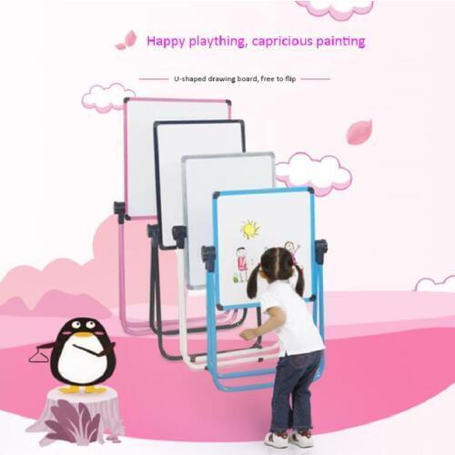 2019 Newest Magnetic mobile bracket whiteboard drawing board Notice message board Black U-shaped whiteboard stand