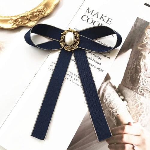 Pure Color Shirt Bow Tie Female Tie College Style British and Korean Sweet Temperament Bowtie Small Collar Flower Accessories