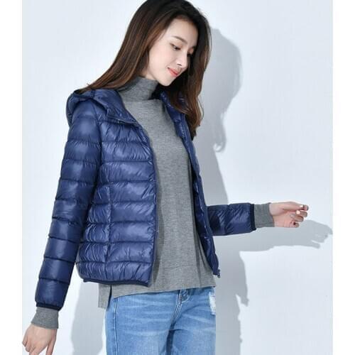 2020 Autumn Winter Women Basic Jacket Coat Female Slim Hooded Cotton Coats Casual Black Jackets
