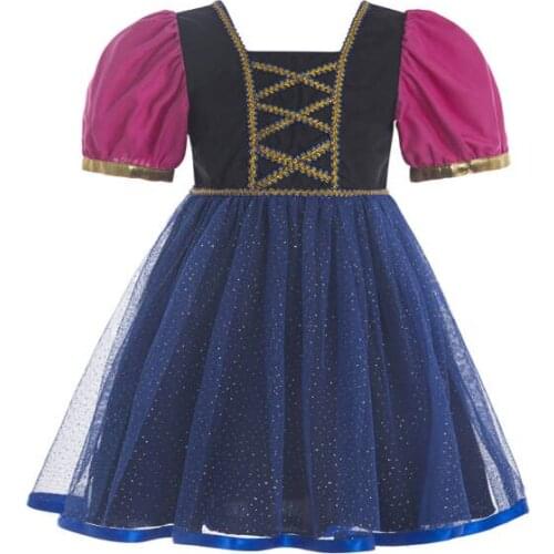 Anna Elsa dress vacation princess dress Anna Princess elsa anna 2 Birthday tutu dresses cosplay festival outfit festival clothes