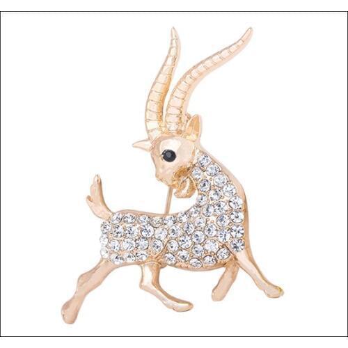Fake gold jewelry white crystal garment brooch punk luxury hand of the king rose gold animals broch bouquet violetta girls