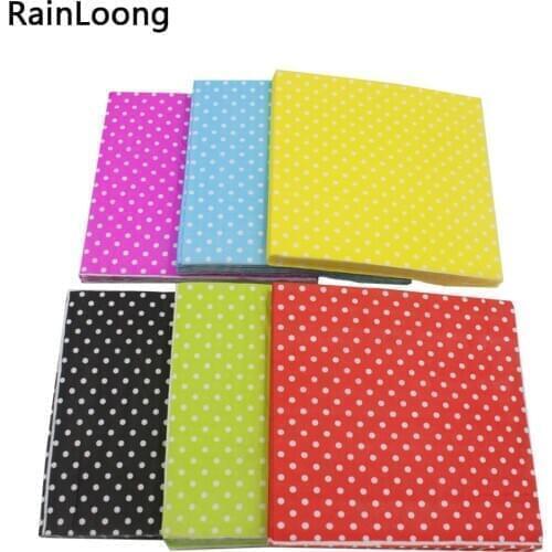 [RainLoong] Small Dot Paper Napkins Beverage Event & Party Tissue Napkins Decoration Serviettes 33cm*33cm 1 pack (20pcs/pack)