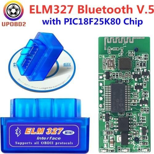 V1.5 PIC18F25K80 ELM327 Bluetooth OBD2 Scanner ELM327 1.5 Bluetooth 4.0 / ELM 327 WIFI obd 2 Auto Code Reader For iOS / Android