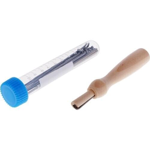 18Pcs 3 Sizes Felting Needles Wool Felt Tools with 1 Piece Clear Bottle and 1 Piece Wooden Handles