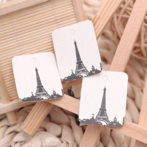 High Quality 2.6x3.3cm 100pcs Jewelry Cards Paper Price Tags Colorful Kraft Paper Card for Jewelry&Clothes&Shoes for DIY-Making