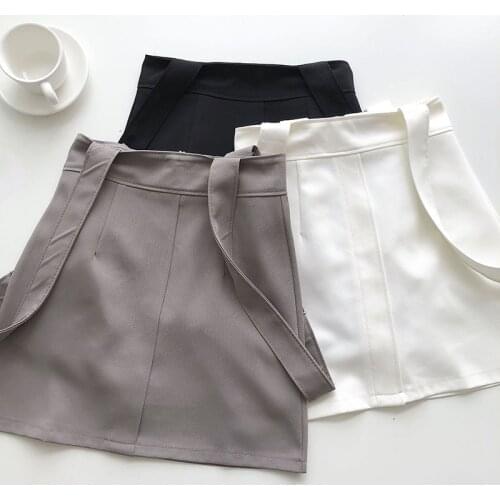 Korean Solid A-Line Skirt Women High Waist Kawaii Ladies Casual Harajuku Summer Mini Skirt Preppy Female