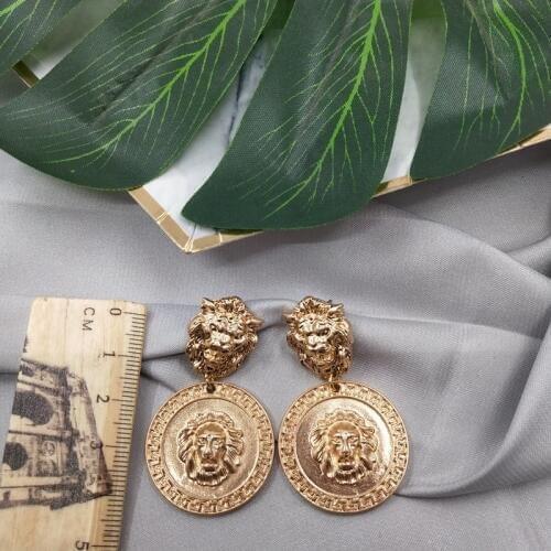 2019 Hot Sale New Pendientes Brincos Jewelry Street Photography Fresh Decoration Fashionable For Lion Head Earrings Female D89