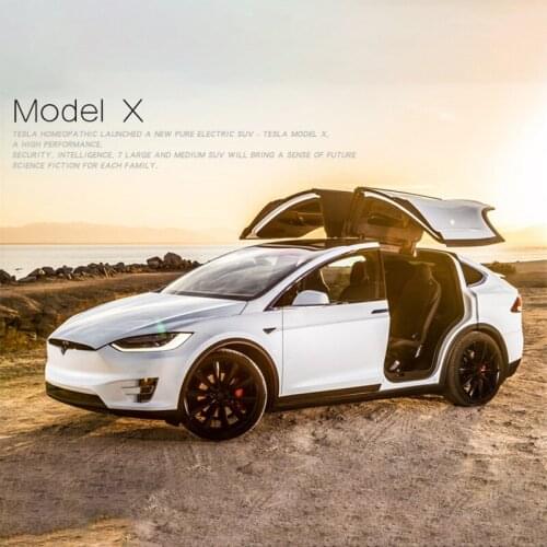 1:32 Tesla Modelx90 Car Model Simulation Alloy Car Model Recoil Car Toy Car Light And Sound Effects