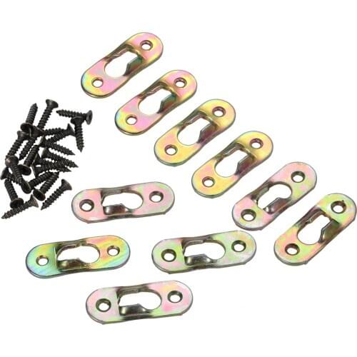 10Pcs 37*15mm Gourd Style Hanging Photo Oil Painting Cabinet Mirror Frame Hooks Hangers Fastener Multicolor Iron Picture Hangers