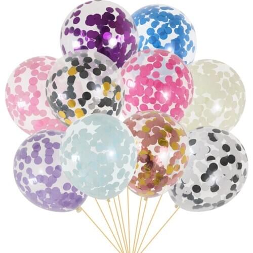 10Pcs 12inch Glitter Confetti Latex Balloons New Year Christmas Decoration Baby Shower Birthday Wedding Party Decor Air Ballon