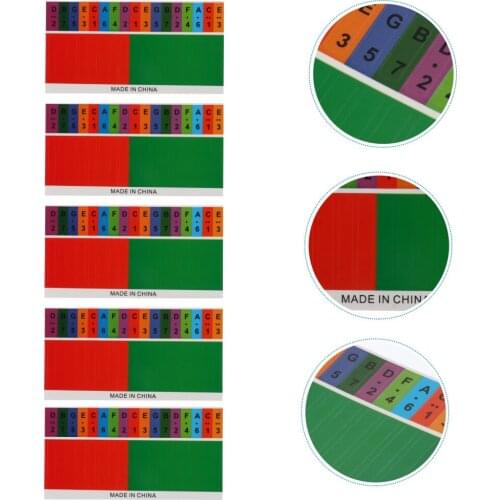 10pcs Kalimba Thumb Piano Note Stickers Beginner Learner Musical Scale Sticker