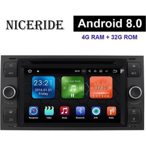 2 din Android 8.0 8.1 4G Car DVD GPS For Ford Mondeo S-max Focus C-MAX Galaxy Fiesta transit Fusion Connect kuga DVD PLAYER Wifi