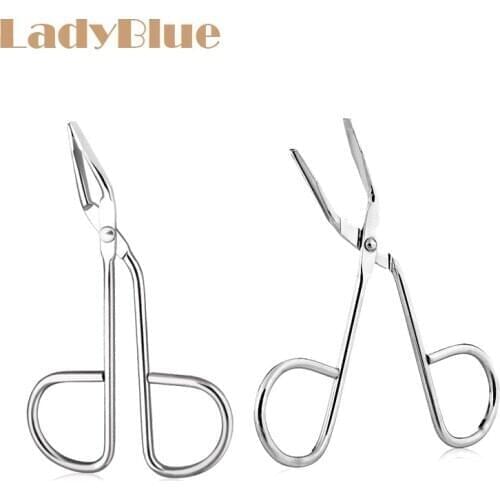 2pcs/lot Eyelash Hair Remove Scissors Flat Tip Eyebrow Extension Tweezers Clamp Clipper Beauty Makeup Removal Epilating Tool