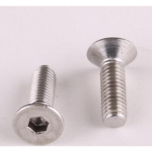 20PCS 304 Stainless Steel Hex Screws Flat Head Screw Countersunk Head M5 *16
