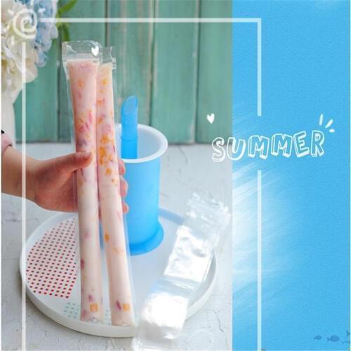 20Pcs Plastic FDA Popsicles Molds Freezer Bags Ice Cream Pop Making Mould DIY Yogurt Summer Drinks Kids Hand Crafts