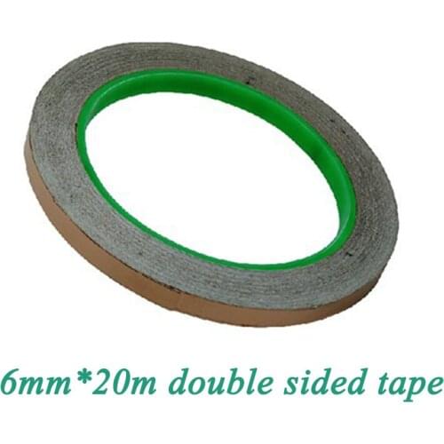 5pcs/lot 6mm*20m Conductive Copper Foil Tape BGA Double Sided Conductive Tape